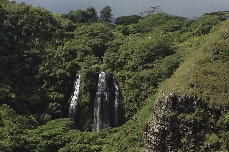 Visit Kaui-waterfall when you are choosing excursions as part of your vacation packages to Hawaii.