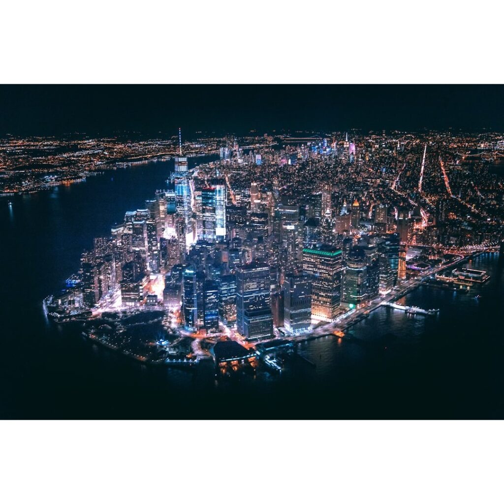 City of New York by night.