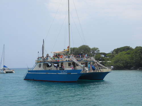 The ship that transported us to do our Big Island snorkeling.