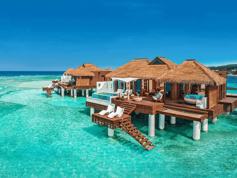 over the water bungalows