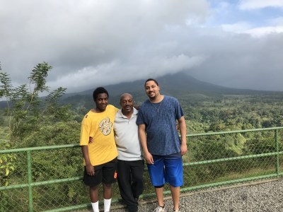 View of Arenal volcano during my Costa Rican adventure.