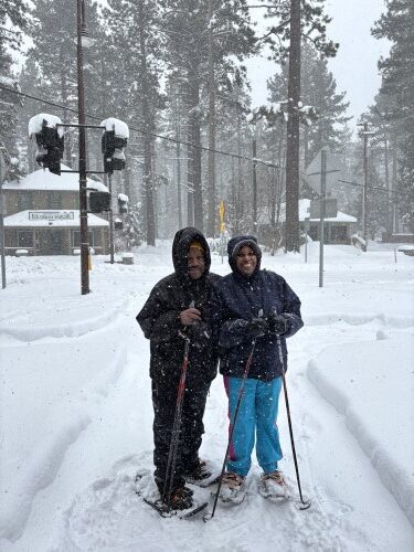 Snow shoeing is an option if you wondering what to do in lake tahoe.