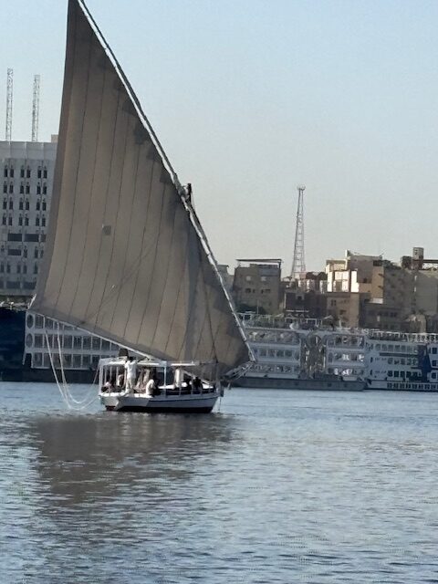 A dahabiyas on the river nile