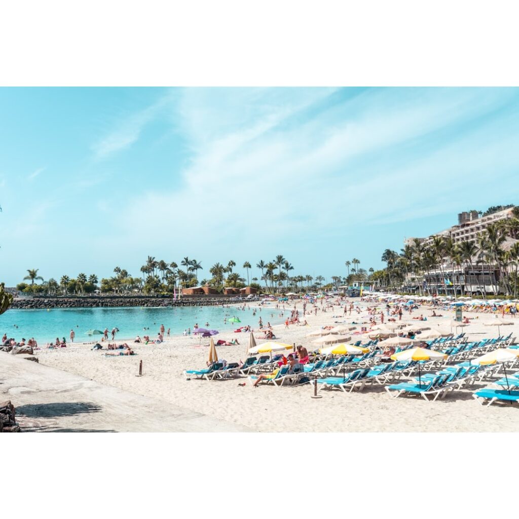 You can escape from winter and enjoy a beautiful beach in the Canary Islands.