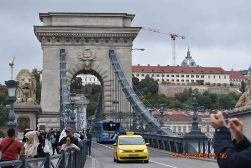 One of the 11 bridges in Budapest Hungary.