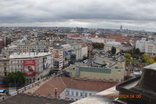 Roof top view of the city of Budapest.
