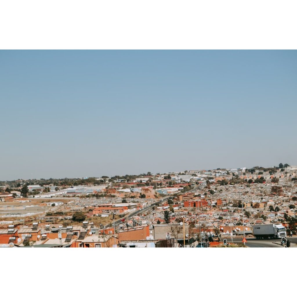 Top view of SOWETO South Africa. 