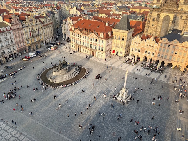 The city square of the Astronomical Clock. 