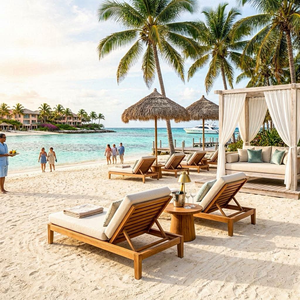 A luxury client enjoying a beach moment.